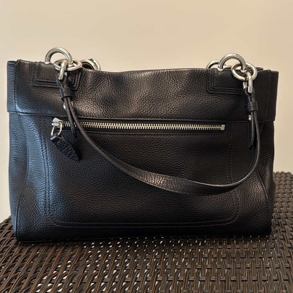 Coach Penelope turnlock black satchel tote bag - Picture 2 of 8